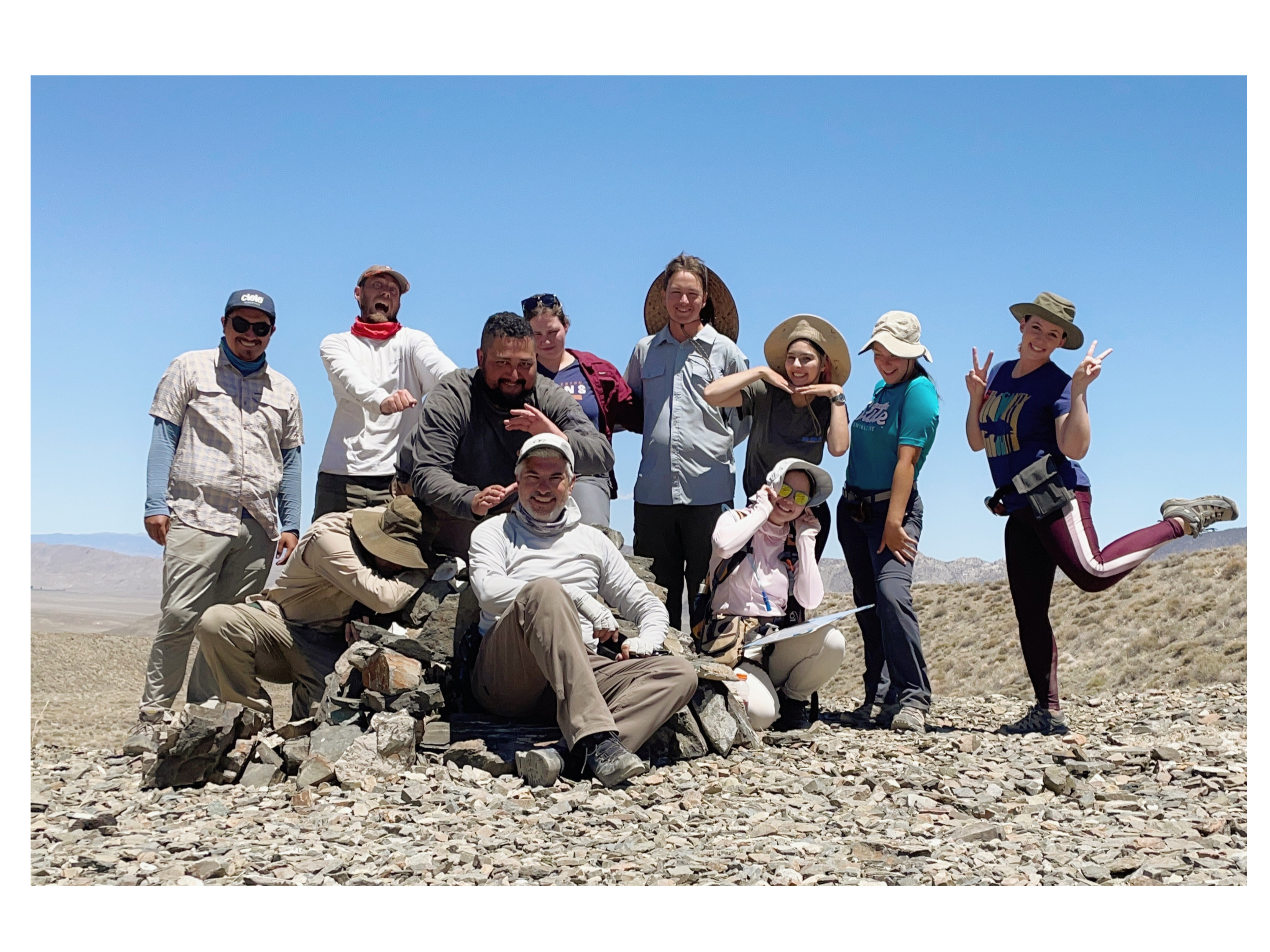 JieQi and classmates on a field camp during her undergraduate program in Geology