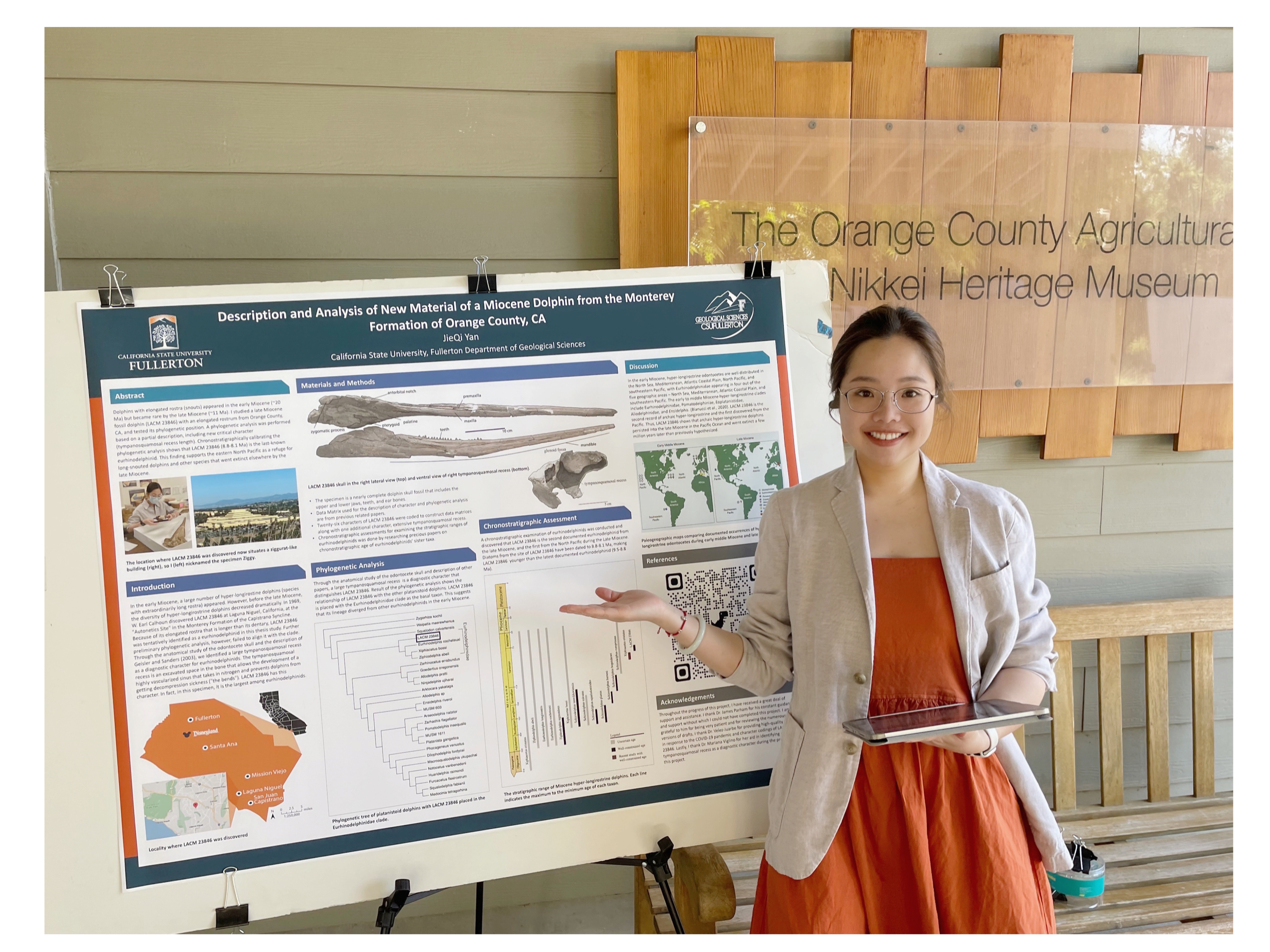 JieQi presenting at a symposium at CSUF